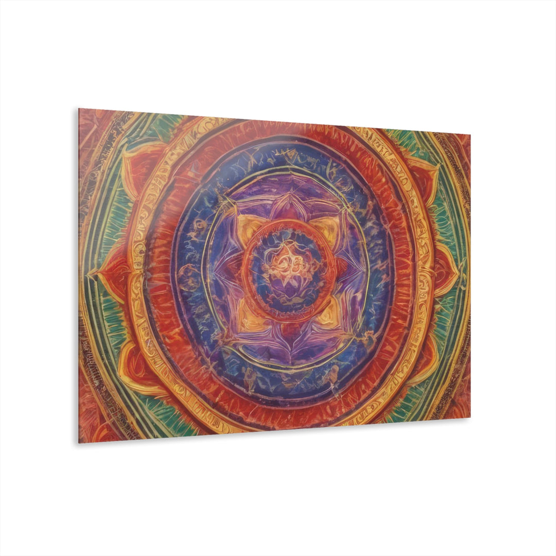 Vibrant Mandala Essence - Acrylic Prints (French Cleat Hanging) - Home Decor - g(0D·IO) - 36" x 24" (Horizontal) - 0.25'' -