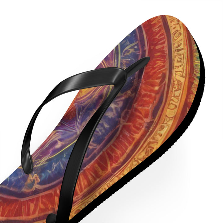 Vibrant Mandala Essence - Flip Flops - Shoes - g(0D·IO) - XL - Black sole -