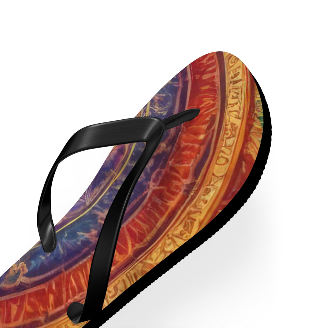 Vibrant Mandala Essence - Flip Flops - Shoes - g(0D·IO) - XL - Black sole -