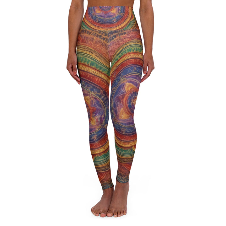 Vibrant Mandala Essence - High Waisted AOP Yoga Leggings - All Over Prints - g(0D·IO) - XS - -