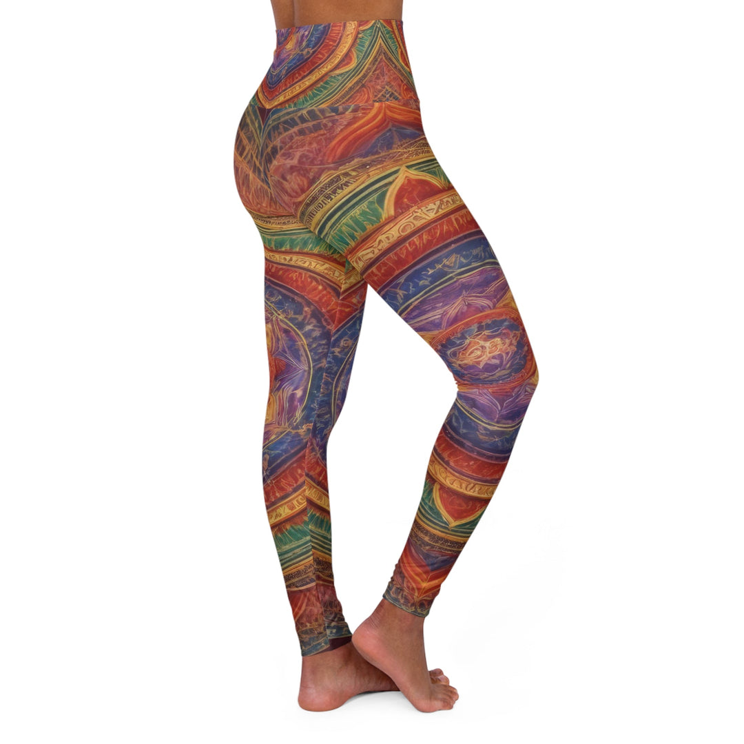 Vibrant Mandala Essence - High Waisted AOP Yoga Leggings - All Over Prints - g(0D·IO) - XS - -