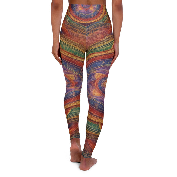 Vibrant Mandala Essence - High Waisted AOP Yoga Leggings - All Over Prints - g(0D·IO) - XS - -