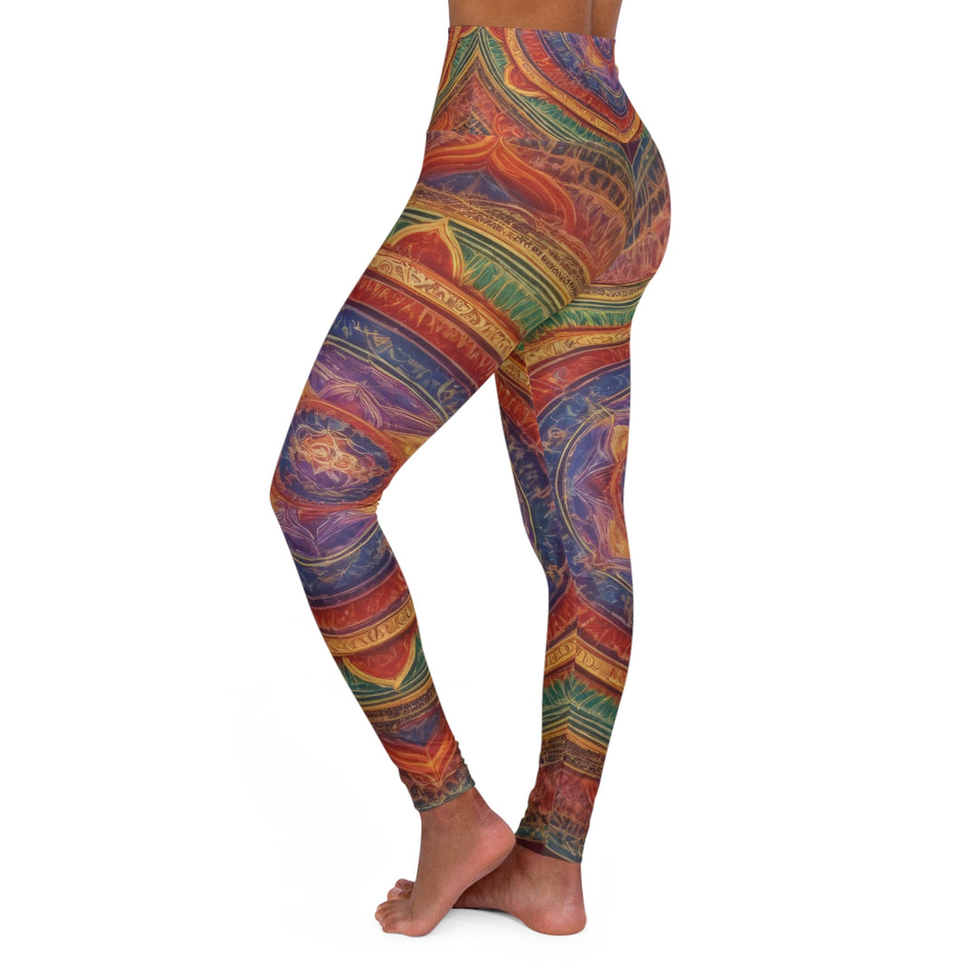 Vibrant Mandala Essence - High Waisted AOP Yoga Leggings - All Over Prints - g(0D·IO) - XS - -