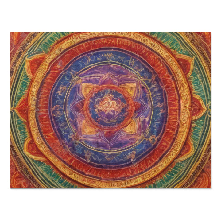 Vibrant Mandala Essence - Jigsaw Puzzle (100, 252, 500, 1000 pieces) - Puzzle - g(0D·IO) - 14" × 11" (252 pcs) - -