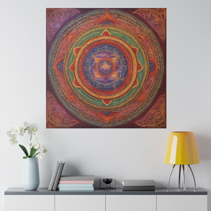 Vibrant Mandala Essence - Matte Canvas - Canvas - g(0D·IO) - 32" x 32" (Square) - 0.75'' -