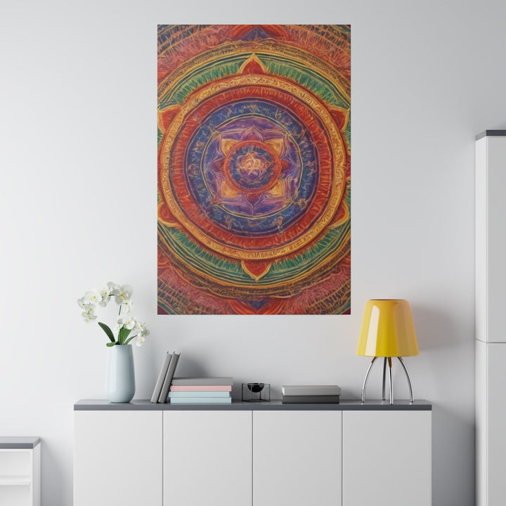 Vibrant Mandala Essence - Matte Canvas - Canvas - g(0D·IO) - 32" x 32" (Square) - 0.75'' -