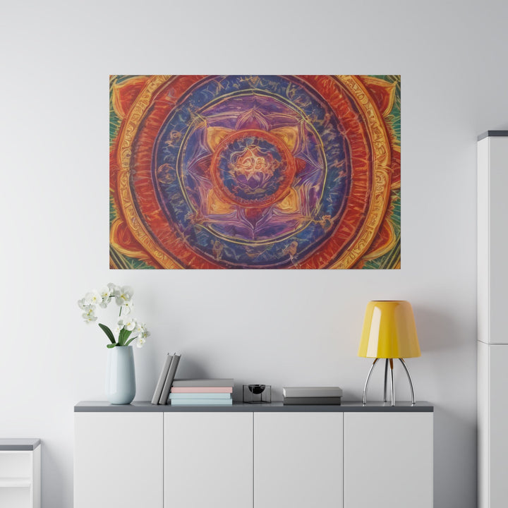 Vibrant Mandala Essence - Matte Canvas - Canvas - g(0D·IO) - 32" x 32" (Square) - 0.75'' -