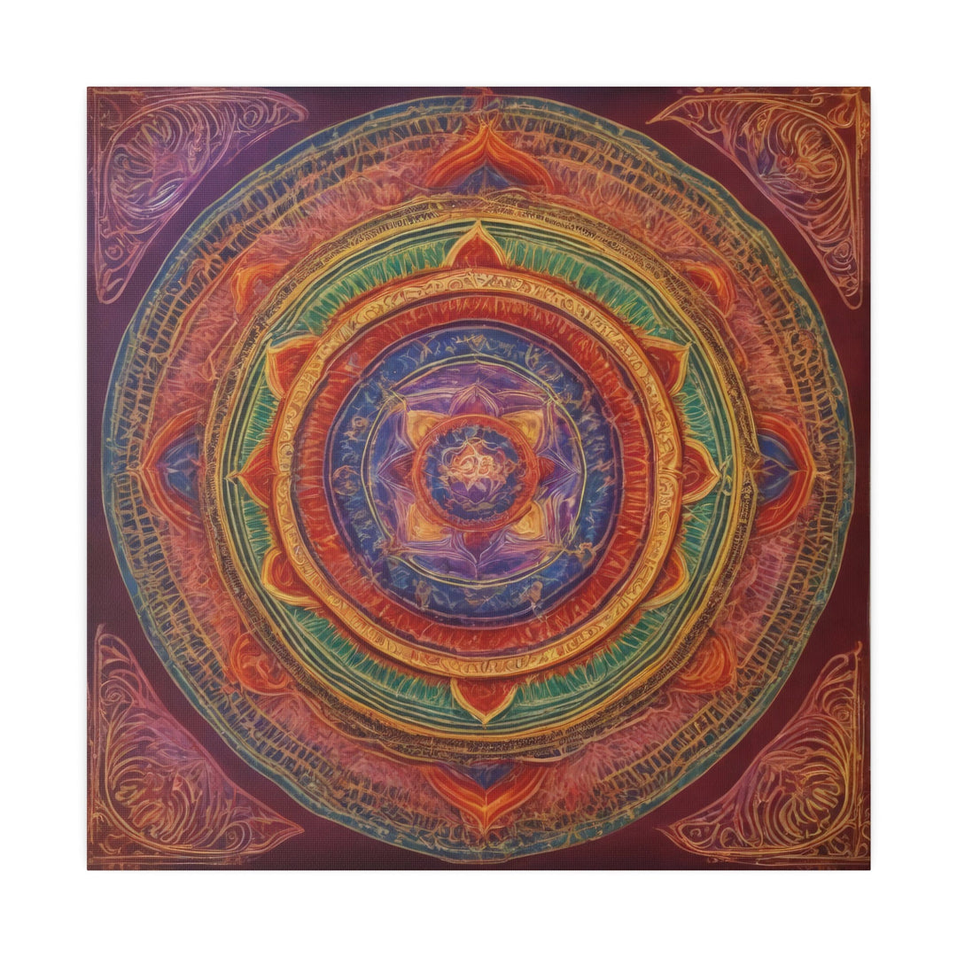 Vibrant Mandala Essence - Matte Canvas - Canvas - g(0D·IO) - 32" x 32" (Square) - 0.75'' -