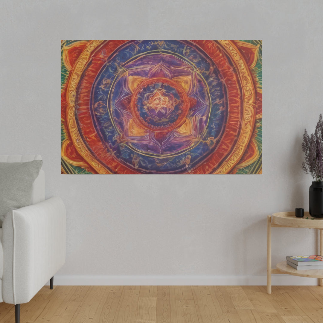 Vibrant Mandala Essence - Matte Canvas - Canvas - g(0D·IO) - 32" x 32" (Square) - 0.75'' -