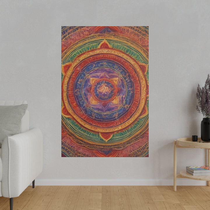 Vibrant Mandala Essence - Matte Canvas - Canvas - g(0D·IO) - 32" x 32" (Square) - 0.75'' -