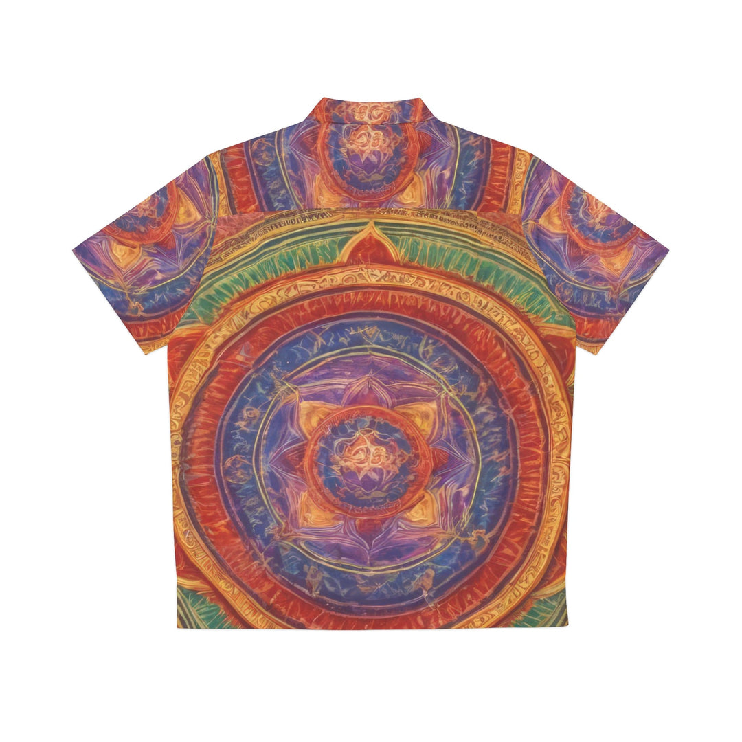 Vibrant Mandala Essence - Men's Hawaiian Shirt - All Over Prints - g(0D·IO) - S - Black -