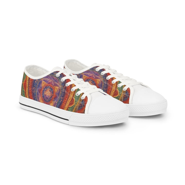 Vibrant Mandala Essence - Men's Lowtop Sneakers - Shoes - g(0D·IO) - US 5 - White sole -