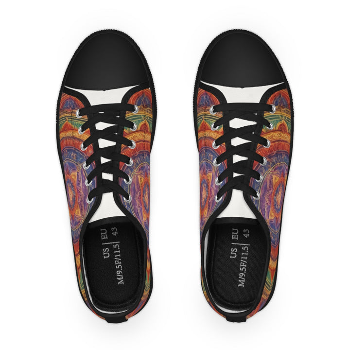 Vibrant Mandala Essence - Men's Lowtop Sneakers - Shoes - g(0D·IO) - US 5 - Black sole -