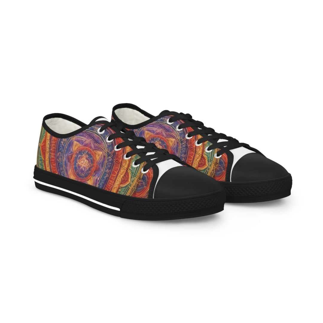 Vibrant Mandala Essence - Men's Lowtop Sneakers - Shoes - g(0D·IO) - US 5 - Black sole -