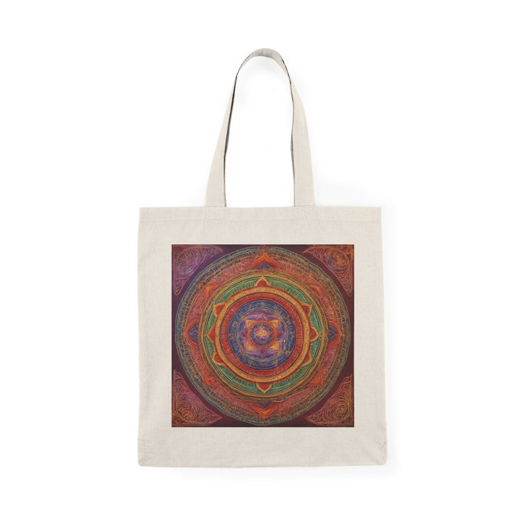 Vibrant Mandala Essence - Natural Tote Bag - Bags - g(0D·IO) - 15" x 16" - Natural -