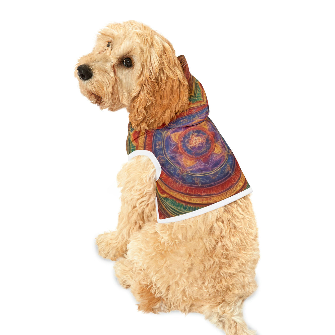 Vibrant Mandala Essence - Pet Hoodie - Pets - g(0D·IO) - XXS - Black Rib -