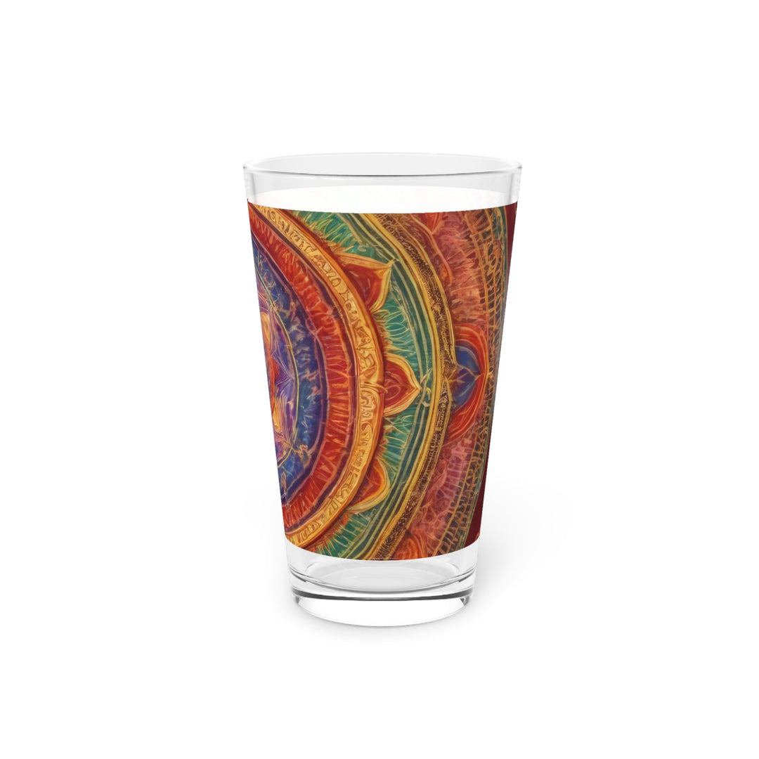 Vibrant Mandala Essence - Pint Glass - Mug - g(0D·IO) - 16oz - -