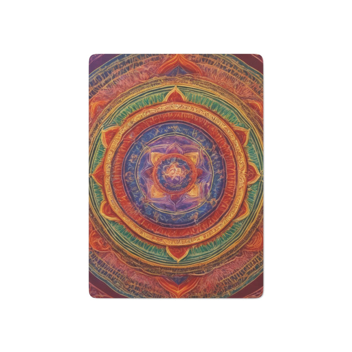 Vibrant Mandala Essence - Poker Cards - Paper products - g(0D·IO) - 2.47" x 3.47" - White - Semi Glossy