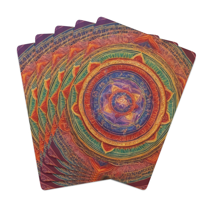 Vibrant Mandala Essence - Poker Cards - Paper products - g(0D·IO) - 2.47" x 3.47" - White - Semi Glossy