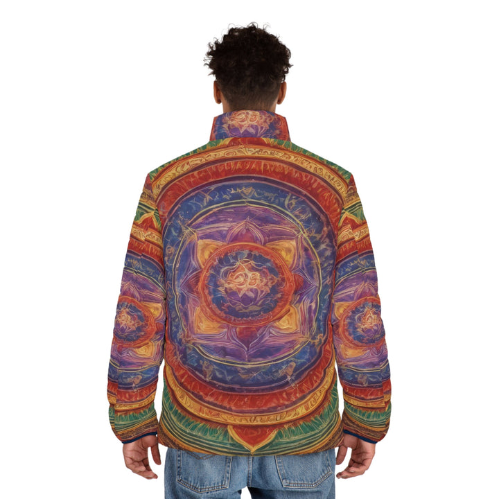 Vibrant Mandala Essence - Puffer Jacket - All Over Prints - g(0D·IO) - S - Black zipper -