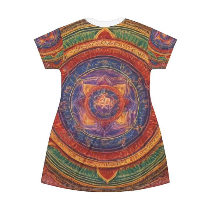 Vibrant Mandala Essence - T-Shirt Dress - All Over Prints - g(0D·IO) - XS - -