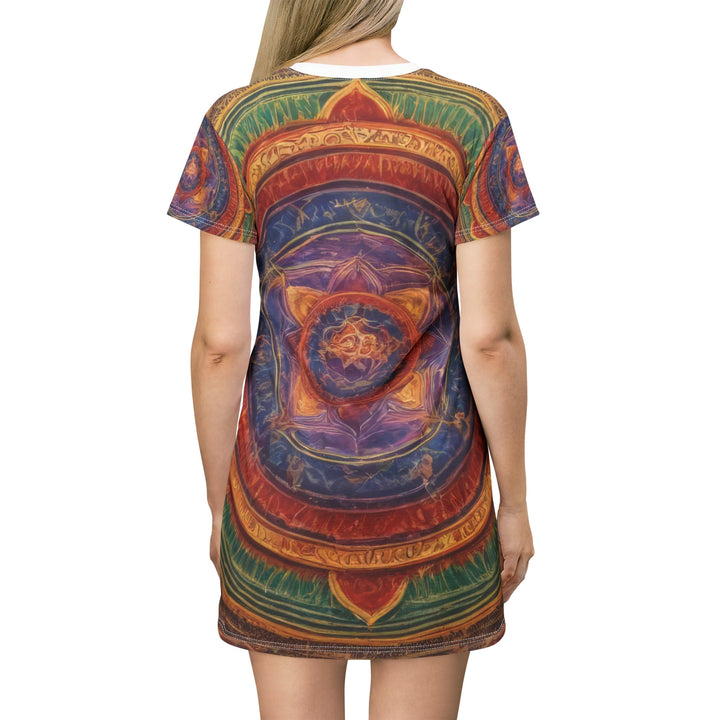 Vibrant Mandala Essence - T-Shirt Dress - All Over Prints - g(0D·IO) - XS - -