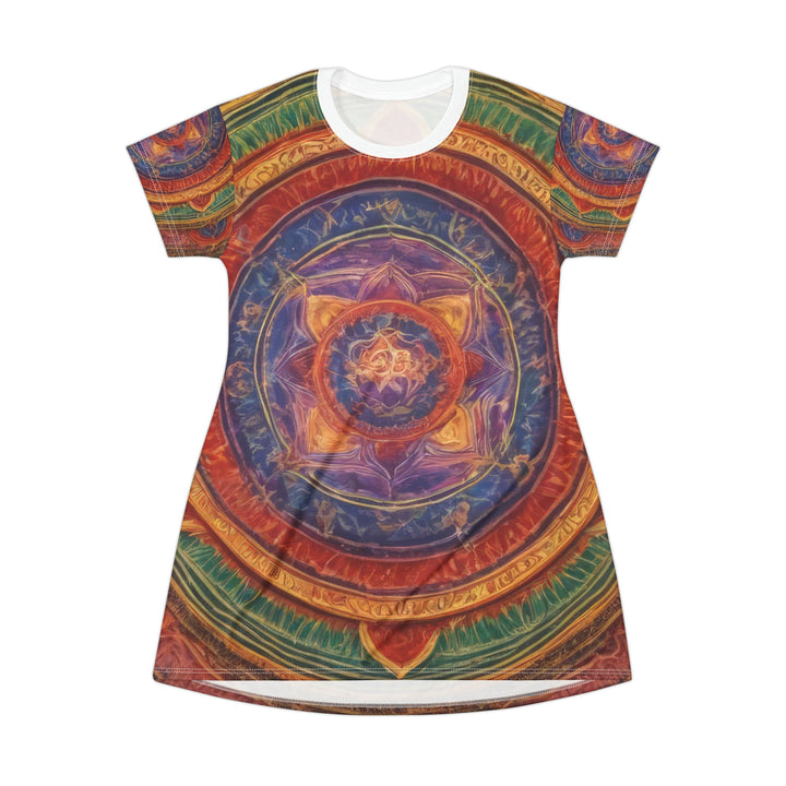 Vibrant Mandala Essence - T-Shirt Dress - All Over Prints - g(0D·IO) - XS - -