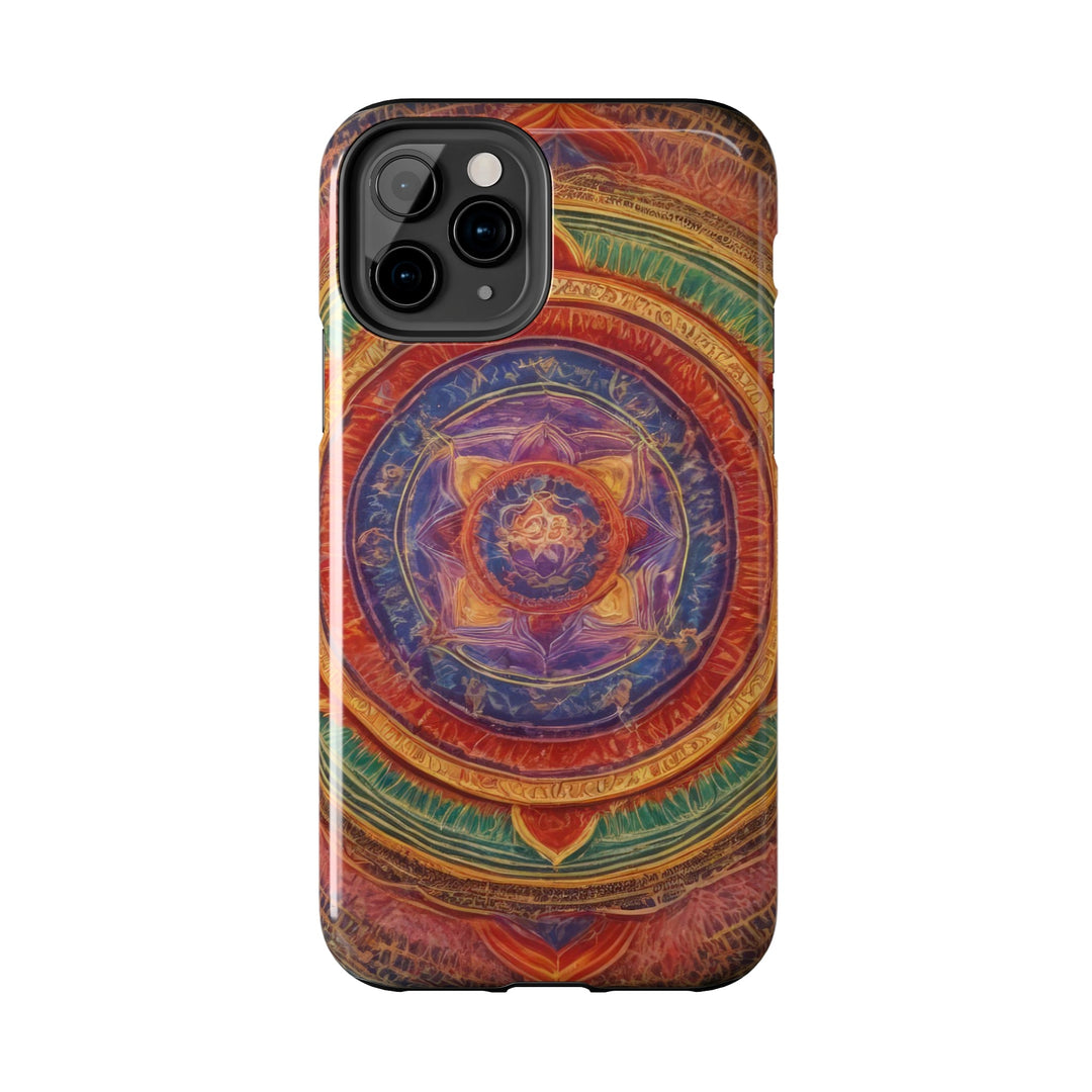 Vibrant Mandala Essence - Tough Phone Case - Phone Case - g(0D·IO) - iPhone 13 Mini - -