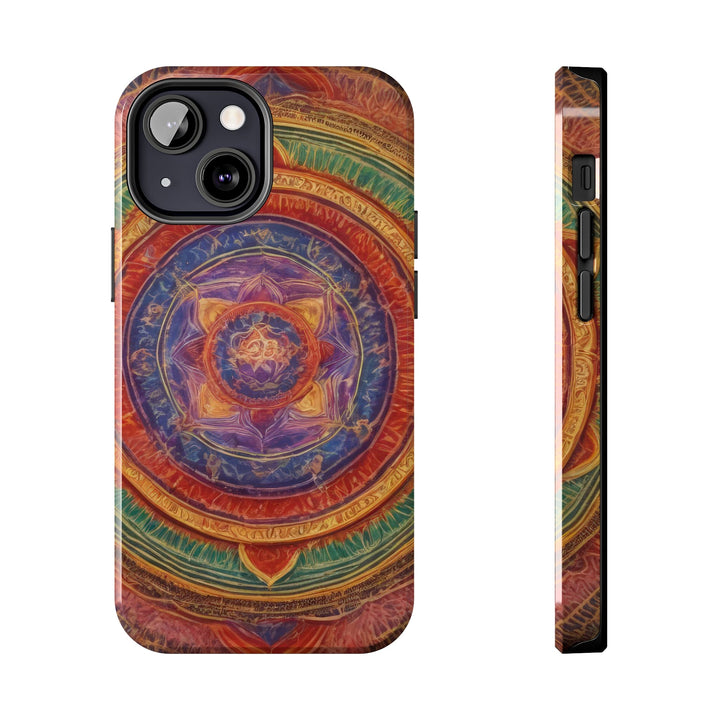 Vibrant Mandala Essence - Tough Phone Case - Phone Case - g(0D·IO) - iPhone 13 Mini - -