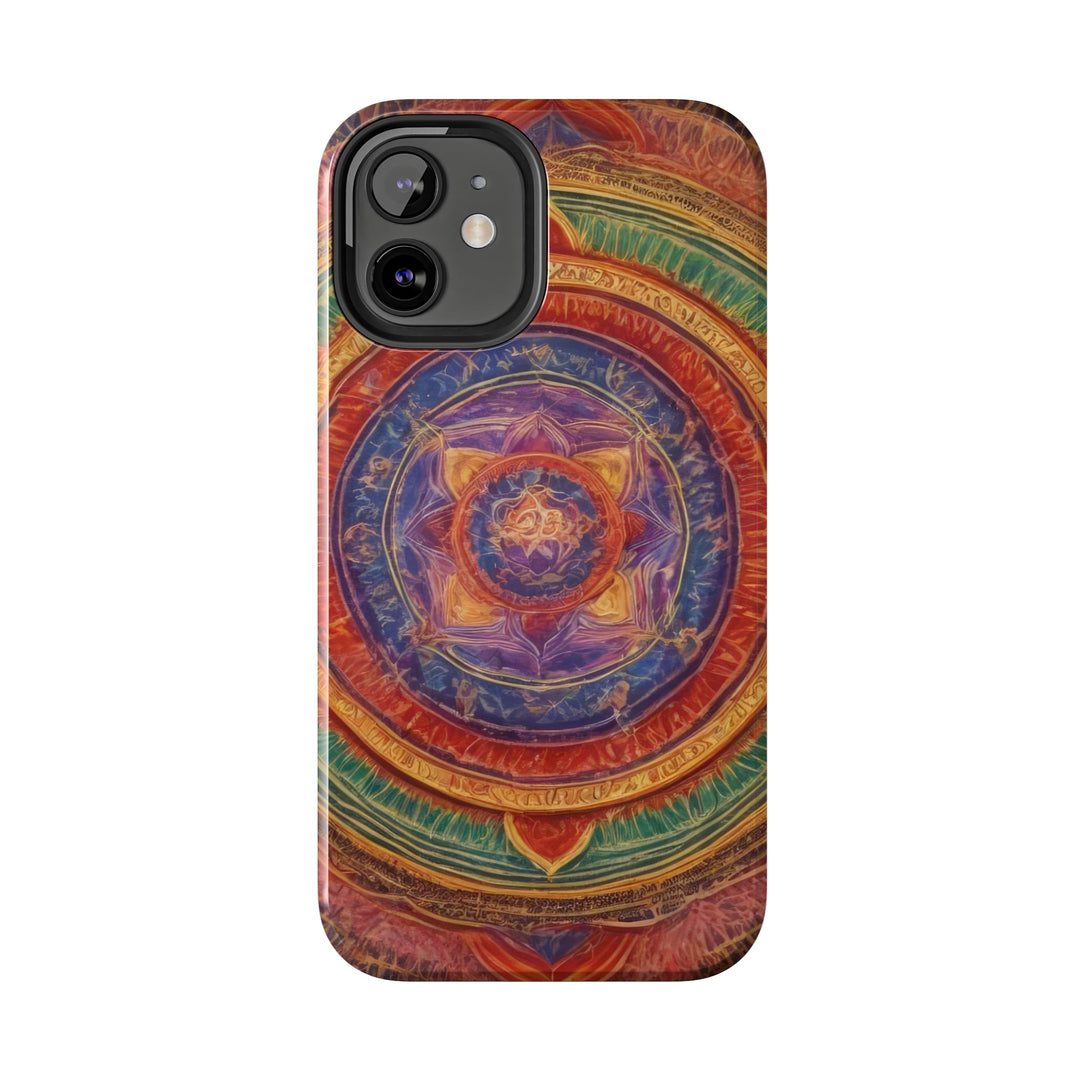 Vibrant Mandala Essence - Tough Phone Case - Phone Case - g(0D·IO) - iPhone 13 Mini - -