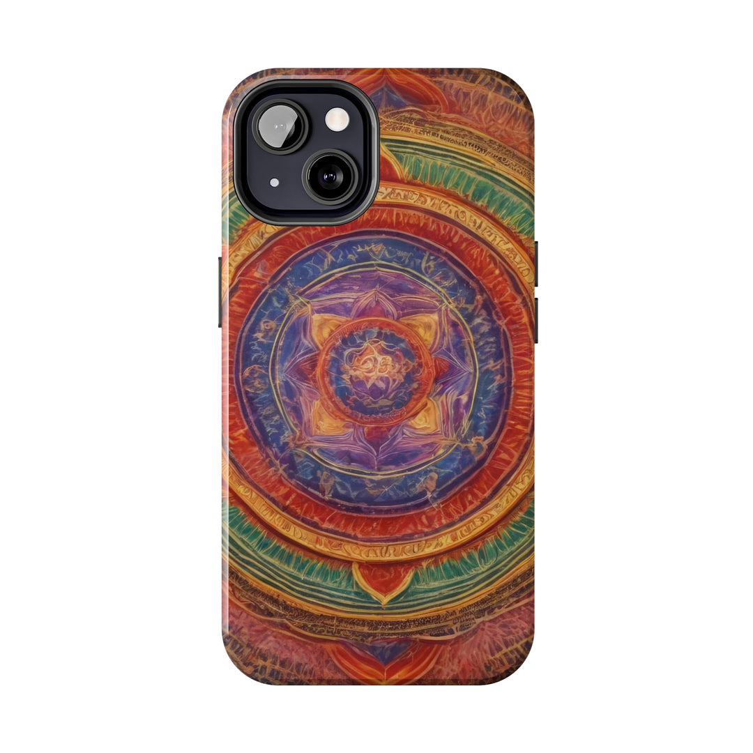 Vibrant Mandala Essence - Tough Phone Case - Phone Case - g(0D·IO) - iPhone 13 Mini - -