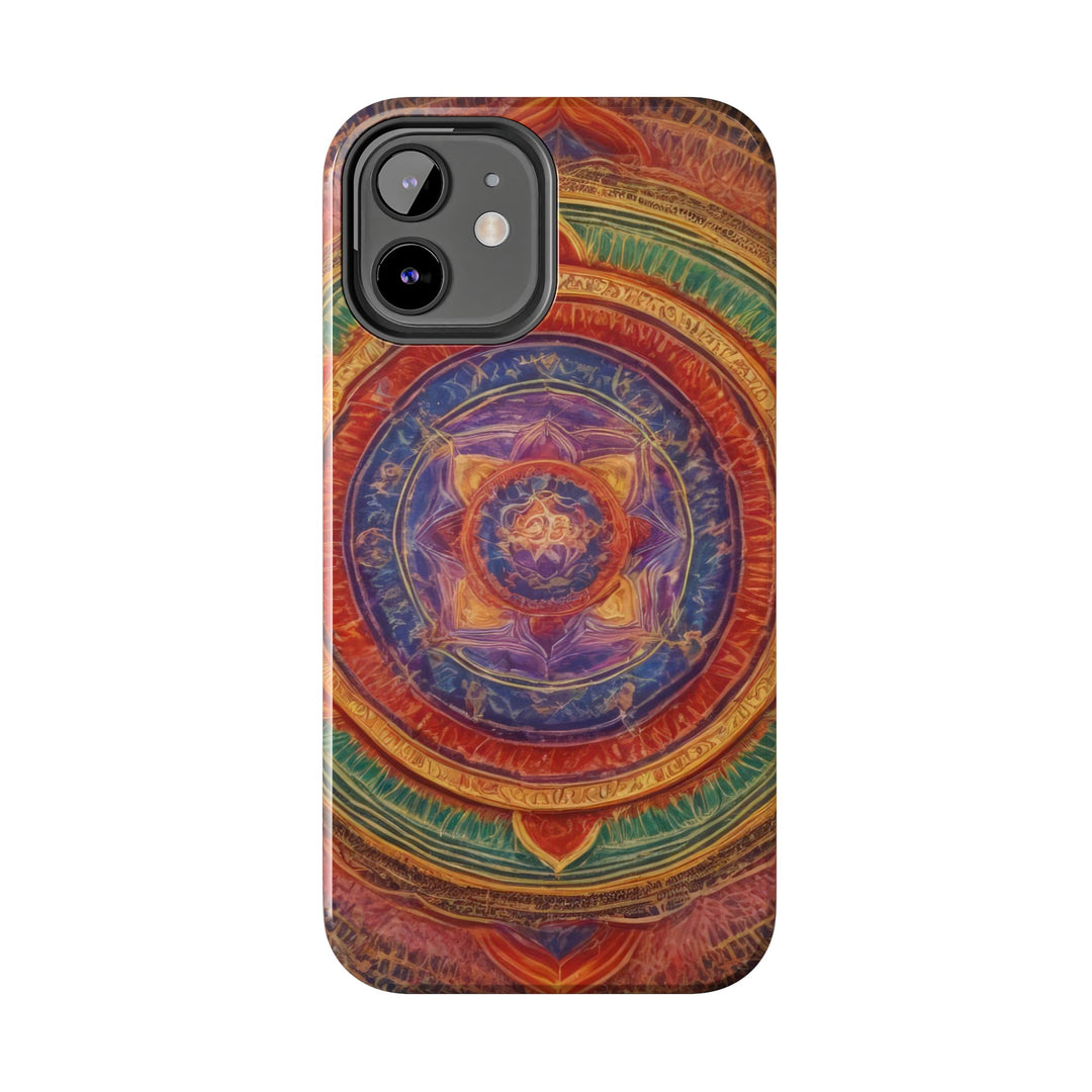 Vibrant Mandala Essence - Tough Phone Case - Phone Case - g(0D·IO) - iPhone 13 Mini - -