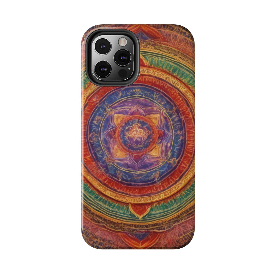 Vibrant Mandala Essence - Tough Phone Case - Phone Case - g(0D·IO) - iPhone 13 Mini - -