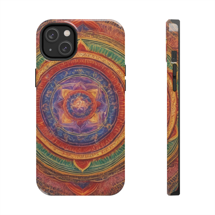 Vibrant Mandala Essence - Tough Phone Case - Phone Case - g(0D·IO) - iPhone 14 Plus - -