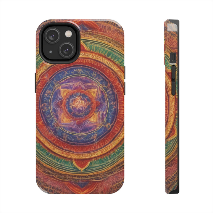 Vibrant Mandala Essence - Tough Phone Case - Phone Case - g(0D·IO) - iPhone 14 - -