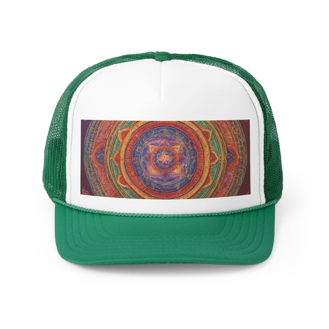 Vibrant Mandala Essence - Trucker Hat - Hats - g(0D·IO) - Green - One size -