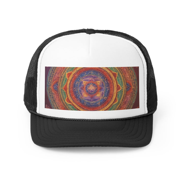 Vibrant Mandala Essence - Trucker Hat - Hats - g(0D·IO) - Black - One size -