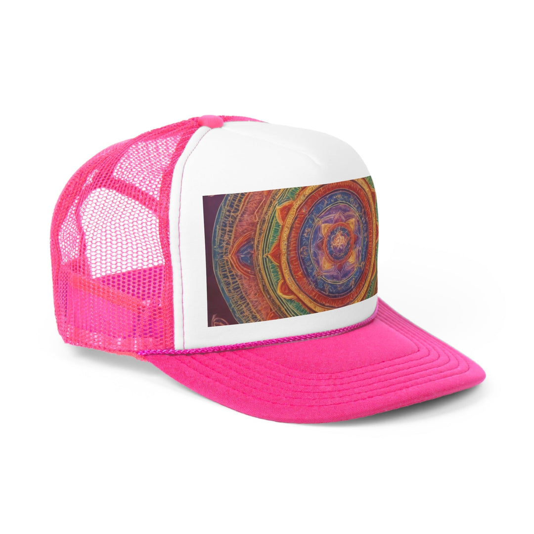 Vibrant Mandala Essence - Trucker Hat - Hats - g(0D·IO) - Pink - One size -