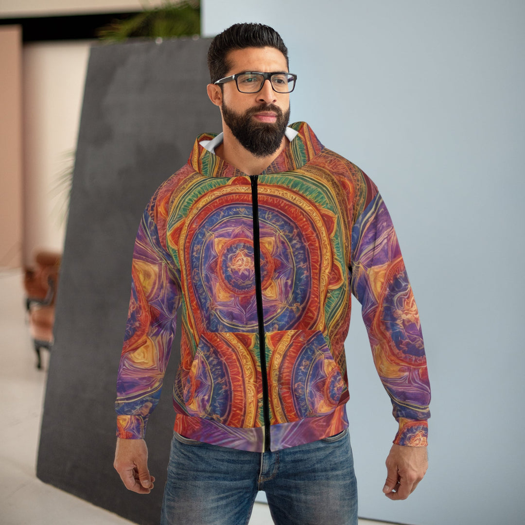 Vibrant Mandala Essence - Unisex Zip Hoodie - All Over Prints - g(0D·IO) - XS - -