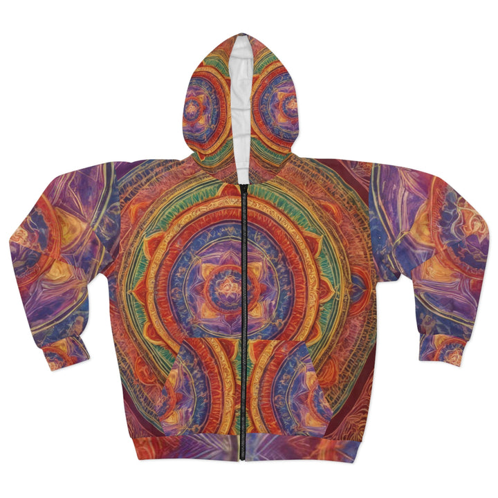 Vibrant Mandala Essence - Unisex Zip Hoodie - All Over Prints - g(0D·IO) - XS - -