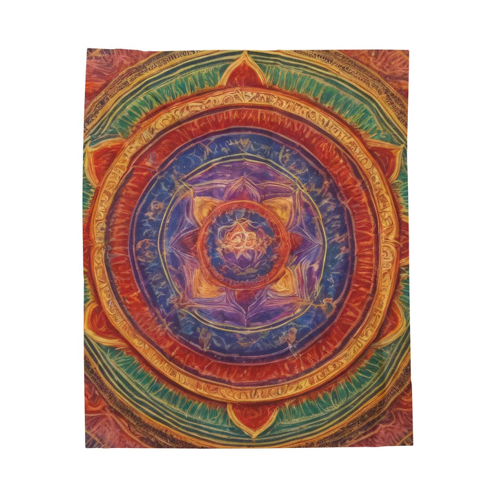 Vibrant Mandala Essence - Velveteen Plush Blanket - All Over Prints - g(0D·IO) - 50" × 60" - -