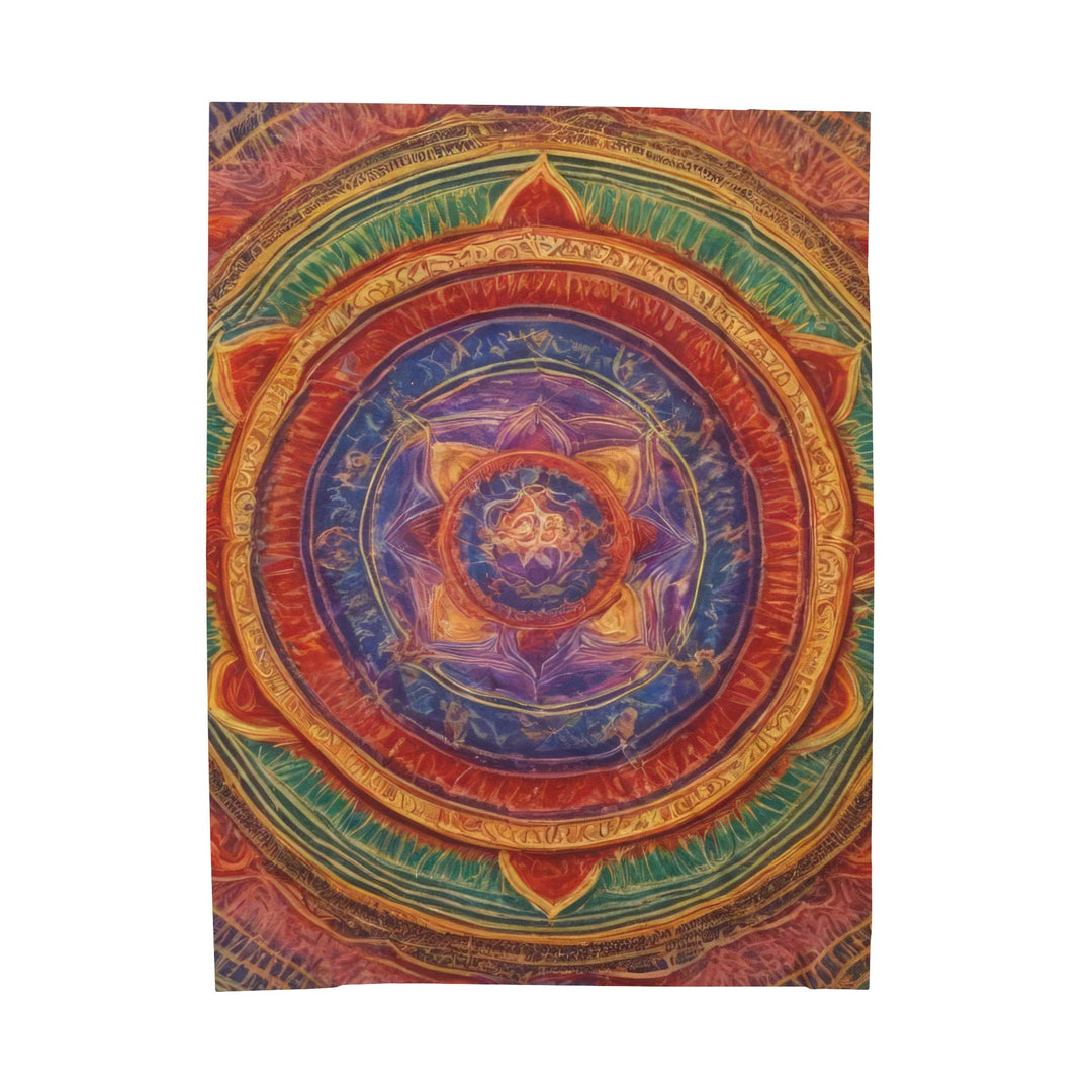 Vibrant Mandala Essence - Velveteen Plush Blanket - All Over Prints - g(0D·IO) - 60" × 80" - -