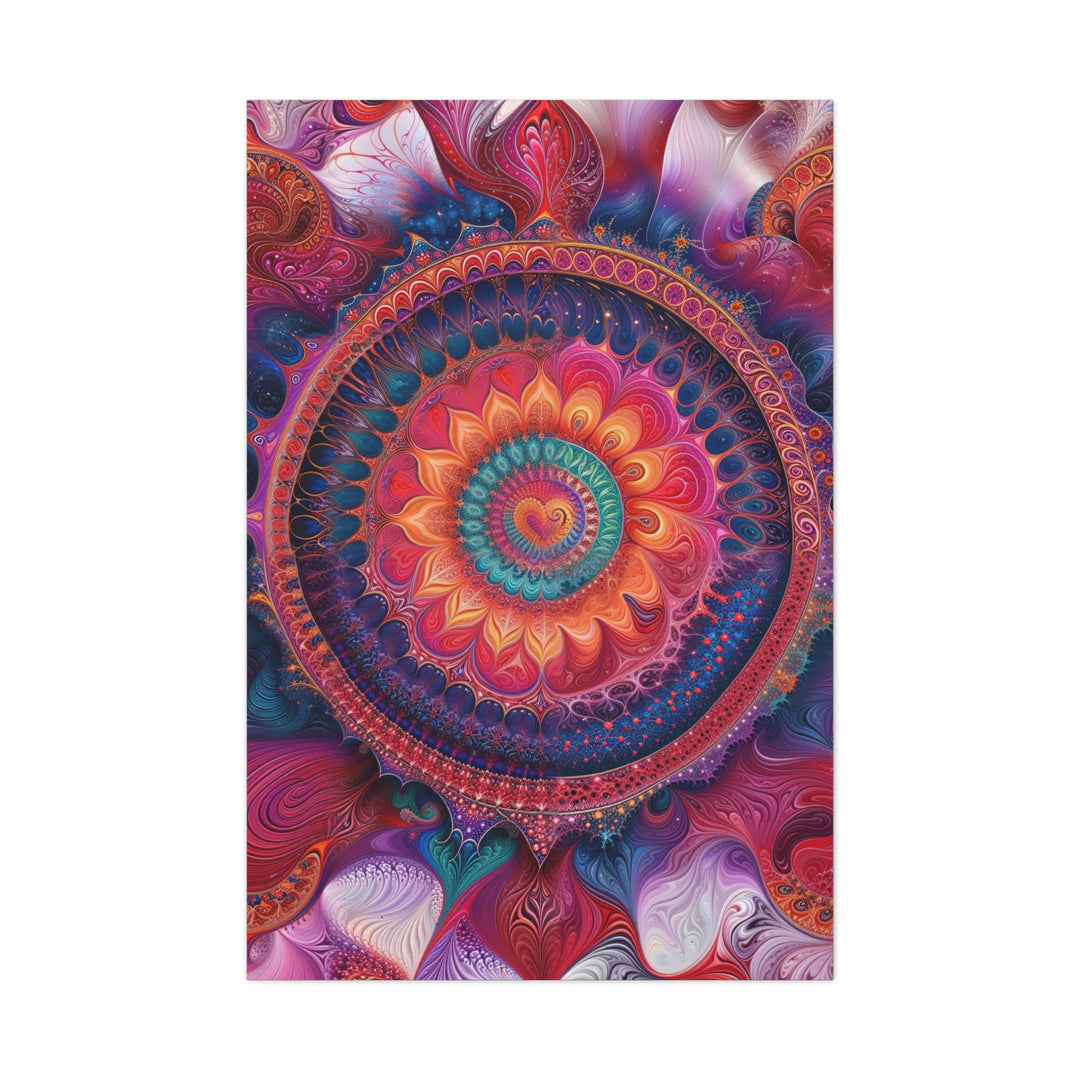 Vibrant Mandala Symphony - Matte Canvas Print 1.25" - Canvas - g(0D·IO) - 32″ x 48″ (Vertical) - 1.25" -