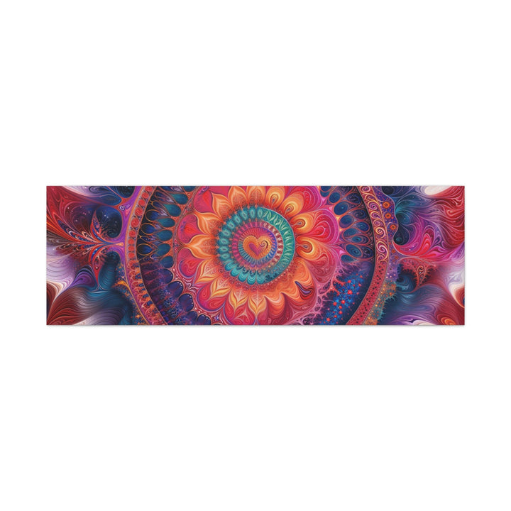 Vibrant Mandala Symphony - Matte Canvas Print 1.25" - Canvas - g(0D·IO) - 60" x 20" (Horizontal) - 1.25" -