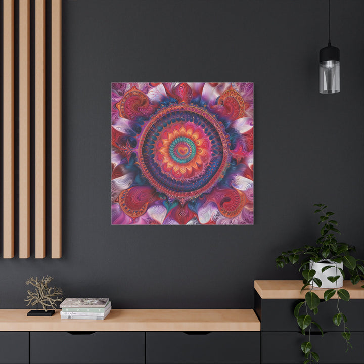 Vibrant Mandala Symphony - Matte Canvas Print 1.25" - Canvas - g(0D·IO) - 36" x 36" - 1.25" -