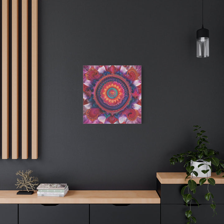 Vibrant Mandala Symphony - Matte Canvas Print 1.25" - Canvas - g(0D·IO) - 36" x 36" - 1.25" -