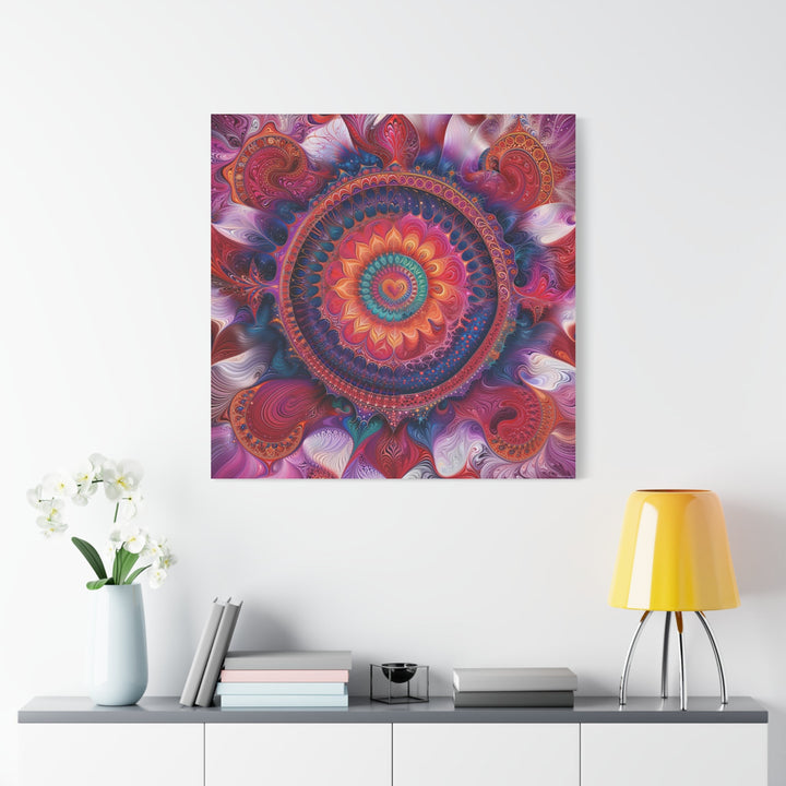 Vibrant Mandala Symphony - Matte Canvas Print 1.25" - Canvas - g(0D·IO) - 36" x 36" - 1.25" -