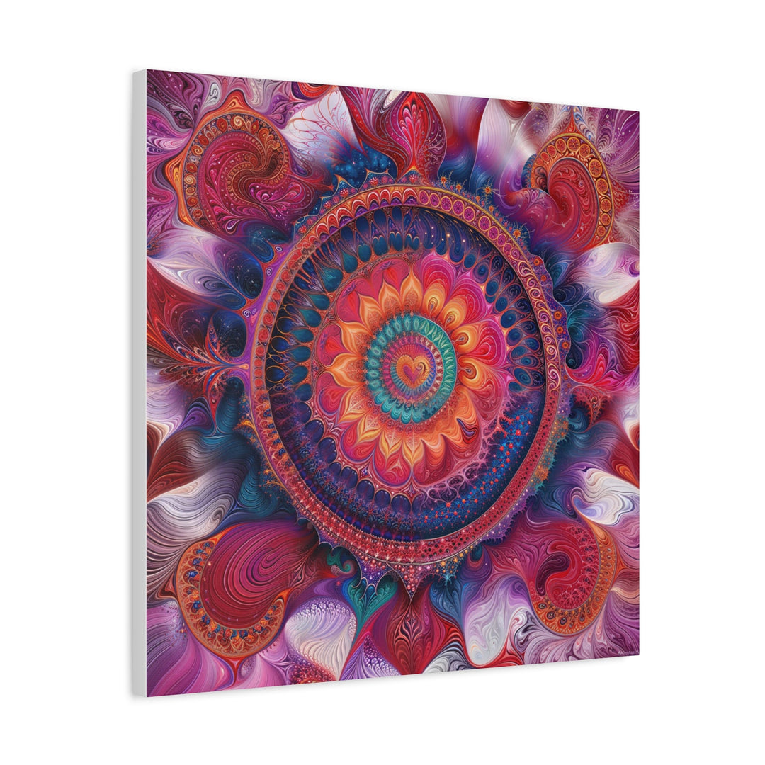 Vibrant Mandala Symphony - Matte Canvas Print 1.25" - Canvas - g(0D·IO) - 36" x 36" - 1.25" -