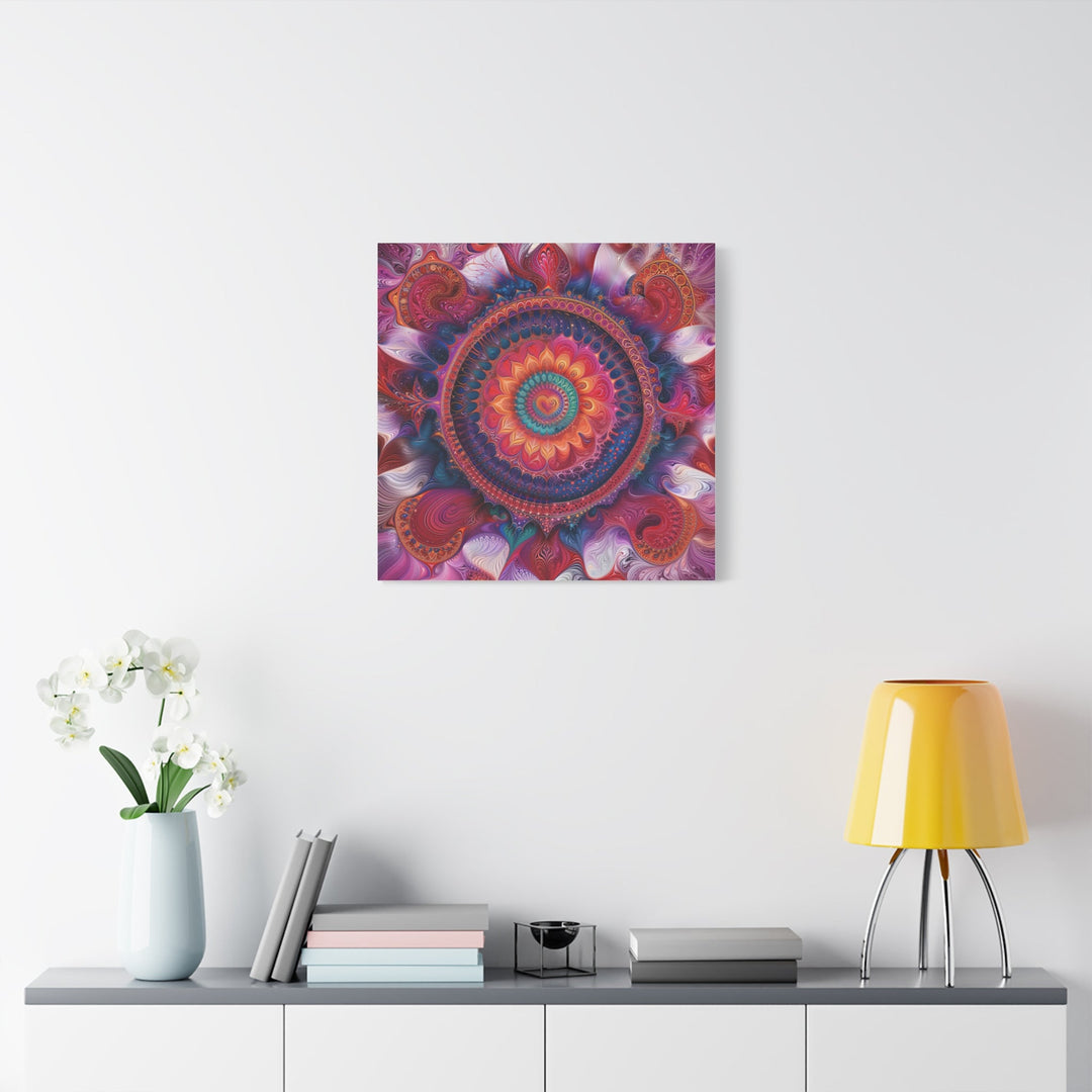 Vibrant Mandala Symphony - Matte Canvas Print 1.25" - Canvas - g(0D·IO) - 36" x 36" - 1.25" -