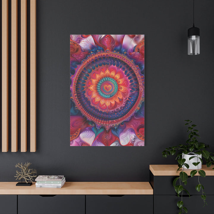 Vibrant Mandala Symphony - Matte Canvas Print 1.25" - Canvas - g(0D·IO) - 36" x 36" - 1.25" -